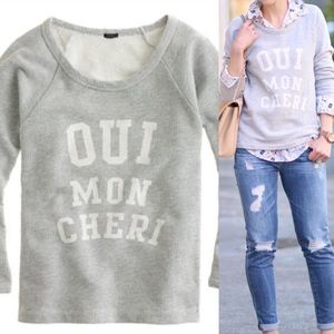 J. CREW ‘Oui Mon Cheri’ Sweatshirt Sz S